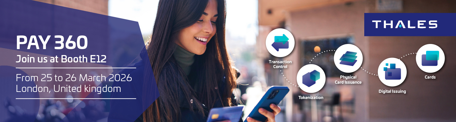 PAY360 - Join us at booth E12 | March 25 and 26 at London